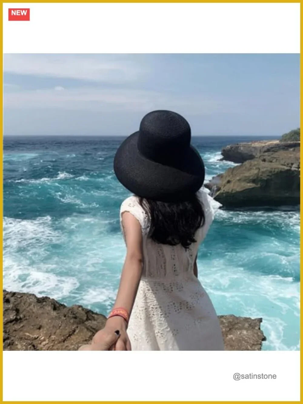 Wide Brim Foldable Straw Sun Hat UPF 50+ for Beach Travel